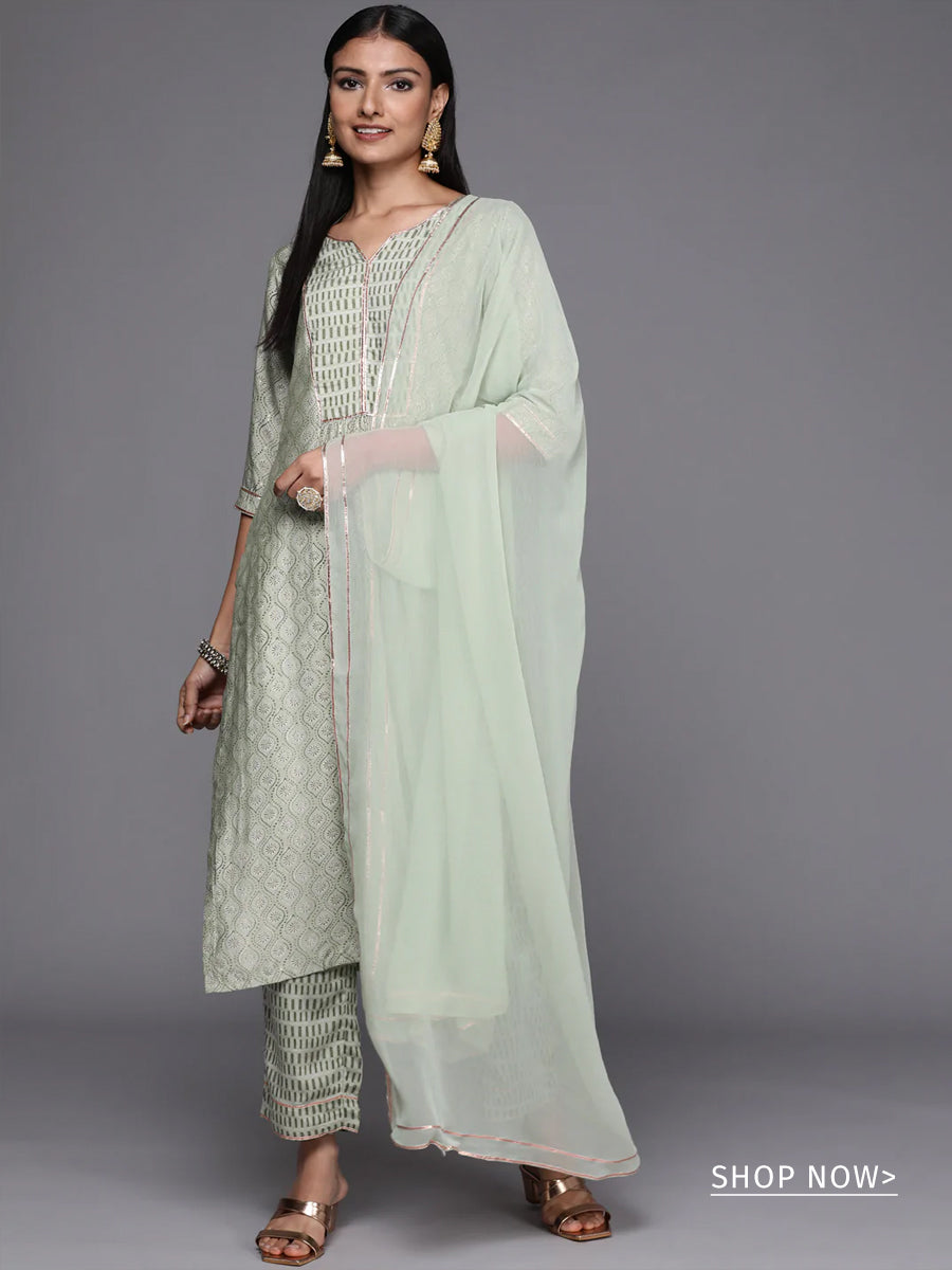 Be Indi Women Winter Daffodil Grey Patch Work Design Straight Kurta With  Trouser. – BE INDI